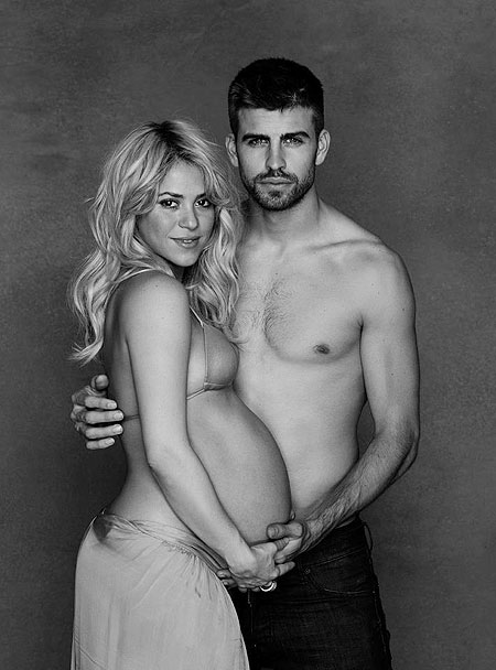 A pregnant Shakira and beau Barcelona's Gerard Pique in a new photoshoot