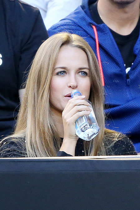 Andy Murray's girlfriend Kim Sears watches the final on Sunday
