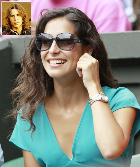 The girlfriend of Rafael Nadal of Spain Maria Francisca Perello