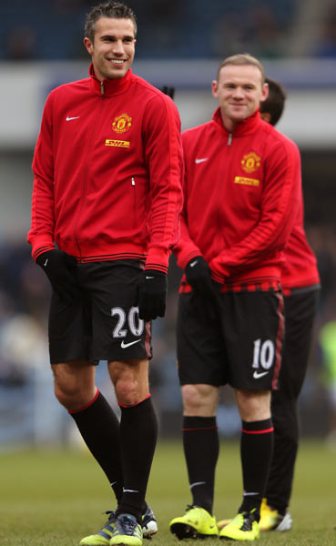 Robin Van Persie (left) and Wayne Rooney
