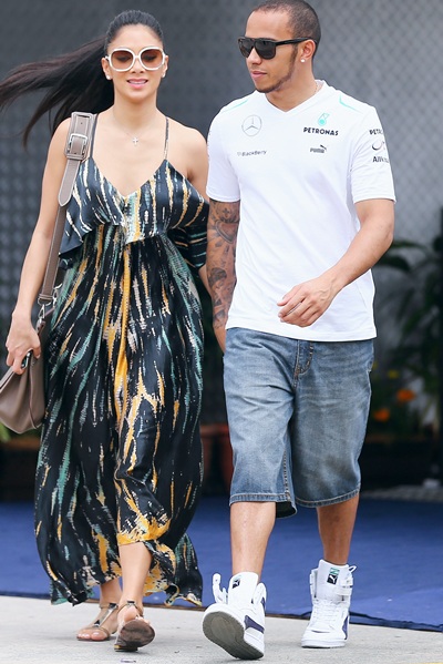 Lewis Hamilton and his girlfriend Nicole Scherzinger