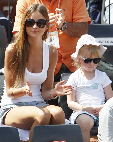 Ester Satorova (left) girlfriend of Tomas Berdych of the Czech Republic