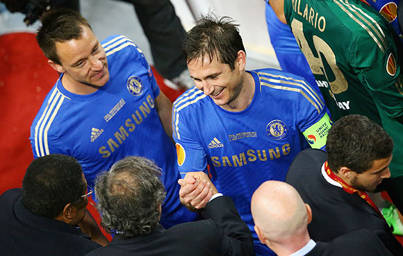 Frank Lampard and John Terry of Chelsea