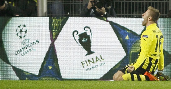 Borussia Dortmund's Jakub Blaszczykowski celebrates his goal