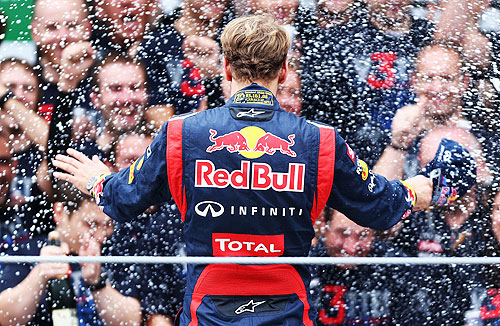 Sebastian Vettel of Germany and Red Bull
