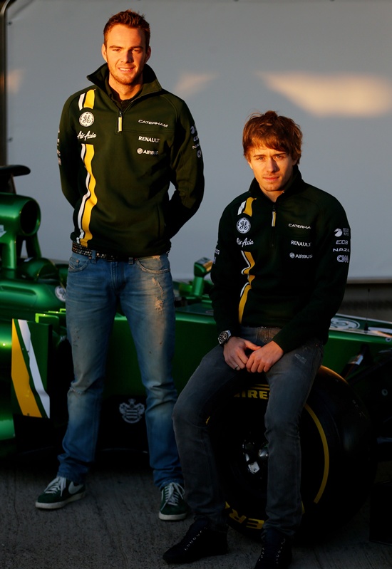 Giedo van der Garde of Netherlands and Caterham and Charles Pic of France