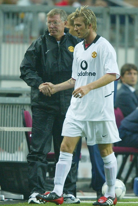 David Beckham and Alex Ferguson