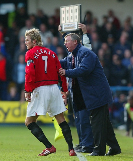 David Beckham and Alex Ferguson