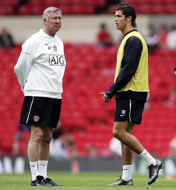 Alex Ferguson (left) with Cristiano Ronaldo