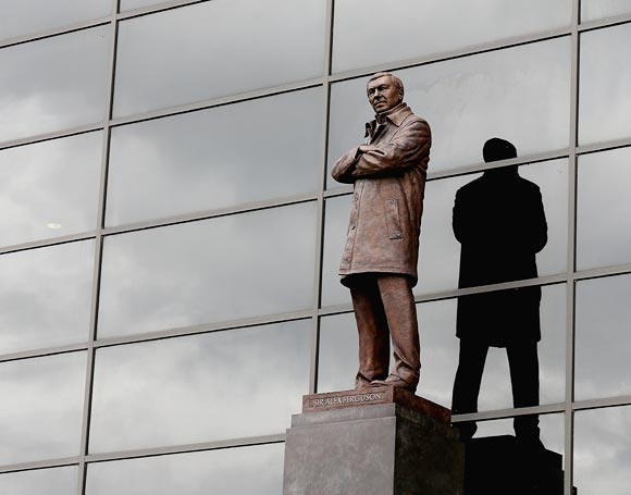 The bronze statue of Sir Alex Ferguson