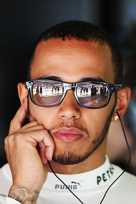 Lewis Hamilton of Great Britain and Mercedes GP