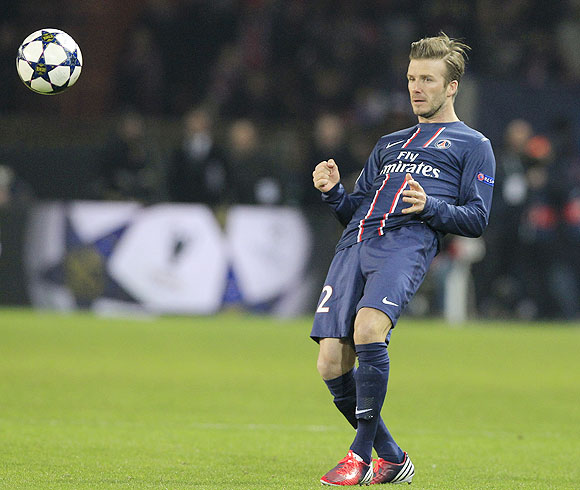 Paris St Germain's David Beckham