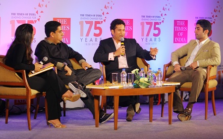 Sachin Tendulkar speaks during the book launch