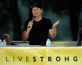 Lance Armstrong at a Livestrong conference