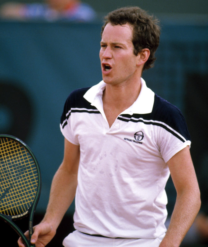 American tennis player John McEnroe