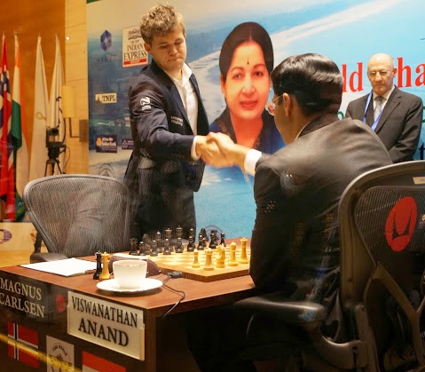 Viswanathan Anand and Magnus Carlsen
