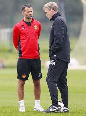 Ryan Giggs with David Moyes