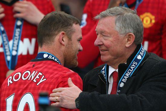 Wayne Rooney and Alex Ferguson