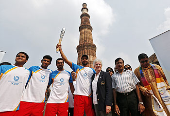 CWG 2014: Queen's Baton Rally at Qutub Minar 