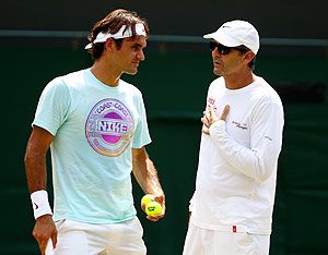 Roger Federer with Paul Annacone
