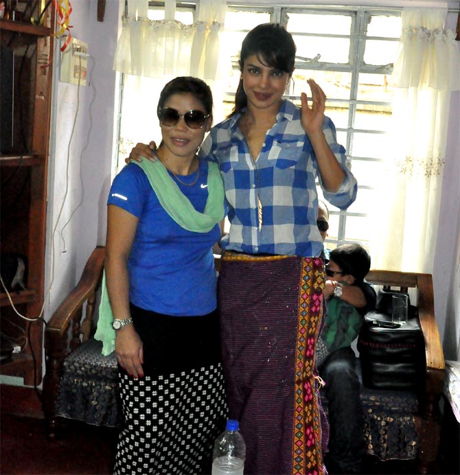 MC Mary Kom with Priyanka Chopra