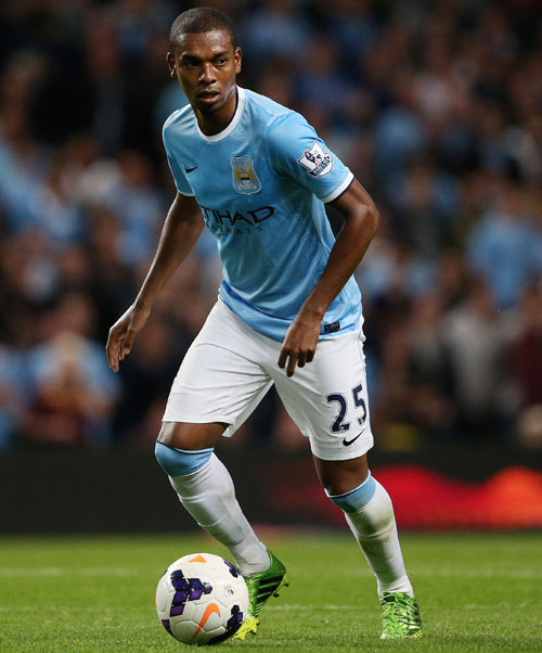 Fernandinho of Manchester City in action during a Barclays Premier League match