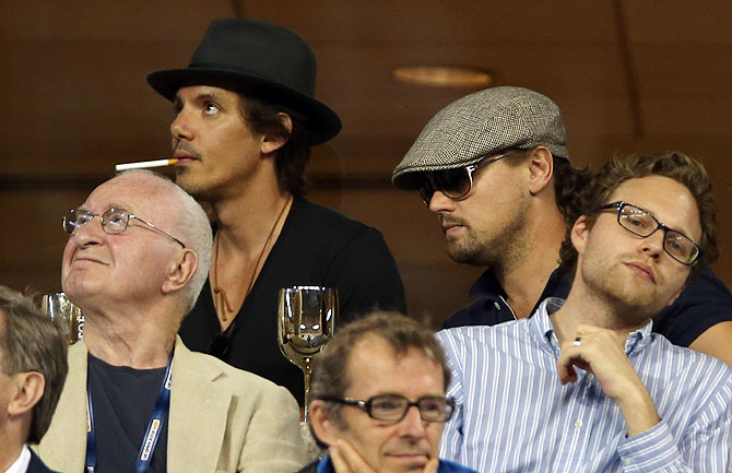 Friends 'Ross', DiCaprio watch as Serena storms into US Open semis