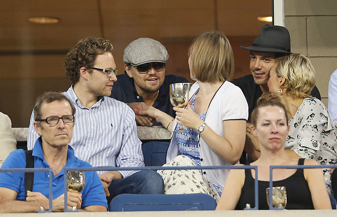 Friends 'Ross', DiCaprio watch as Serena storms into US Open semis