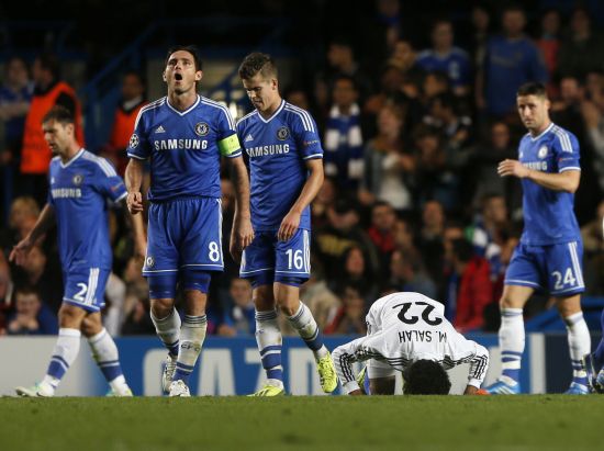 Chelsea players reacts after losing the game against FC Basel