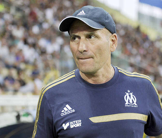 Head coach of Olympique Marseille Elie Baup 