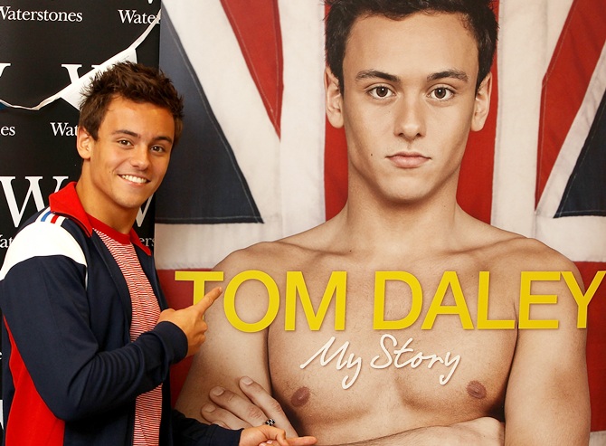 Tom Daley signs copies of his book 'Tom Daley 'My Story'