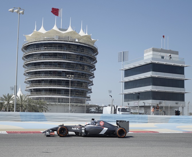 Sauber F1 driver Adrian Sutil of Germany drives