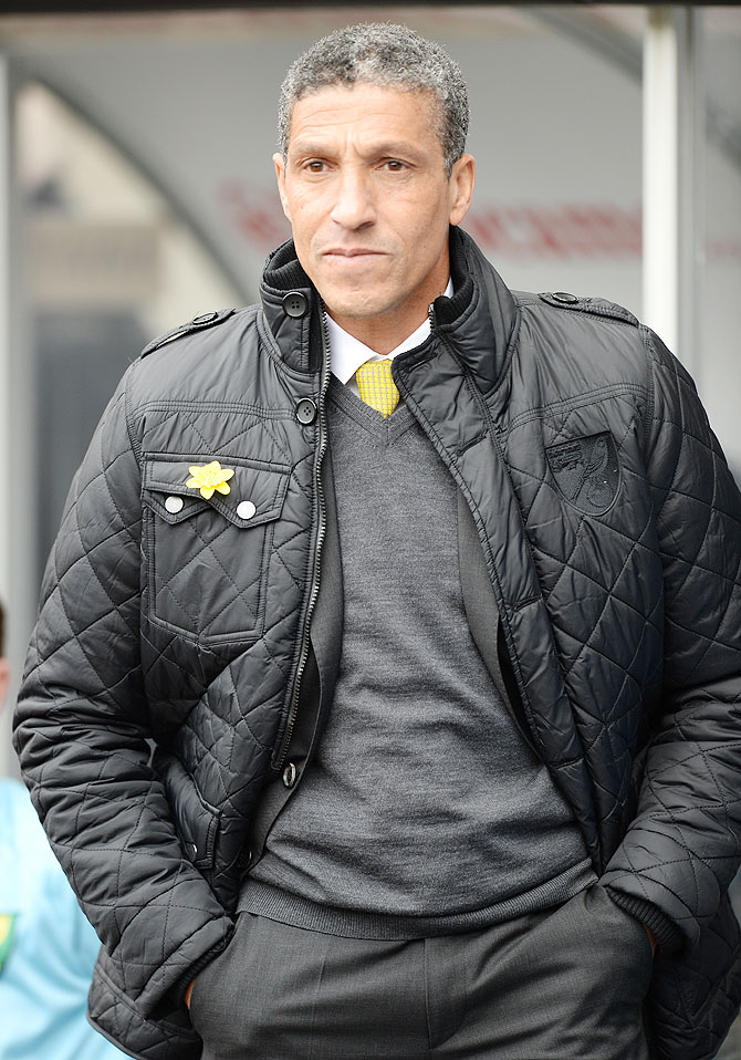 Chris Hughton, manager of Norwich City 