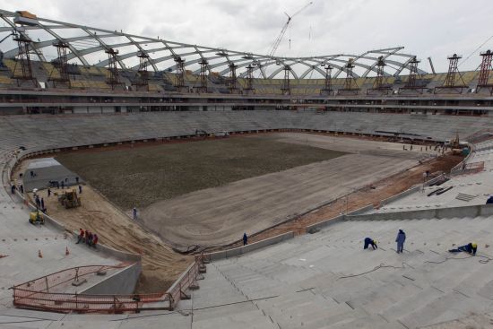 A view of the construction of stadium