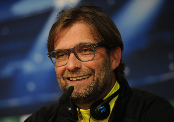 Head coach Juergen Klopp of Borussia Dortmund gives a press conference