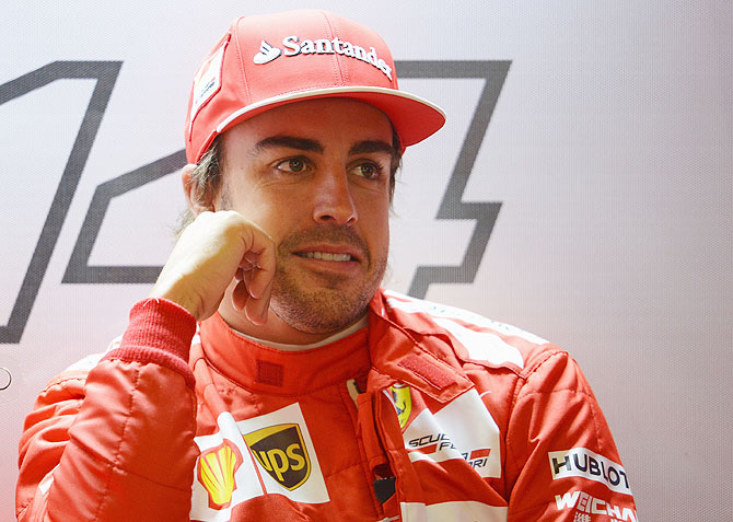 Fernando Alonso of Ferrari before the qualifying in Shanghai on Saturday