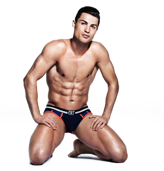 PHOTOS Ronaldo Bares It All In Latest CR Underwear Ads Rediff Sports