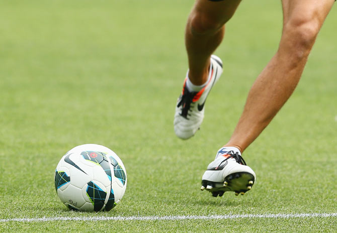 A player kicks a soccer ball in Melbourne, Auatralia. (Image used for representational purposes)