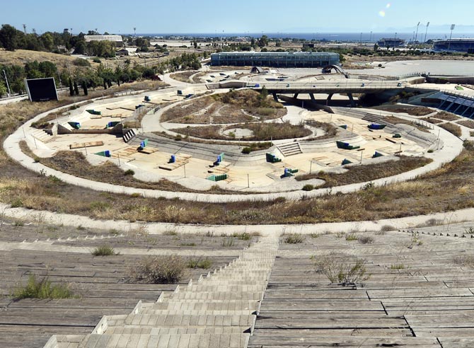 The Olympic Canoe and Kayak Slalom Center at the Helliniko Olympic complex in Athens
