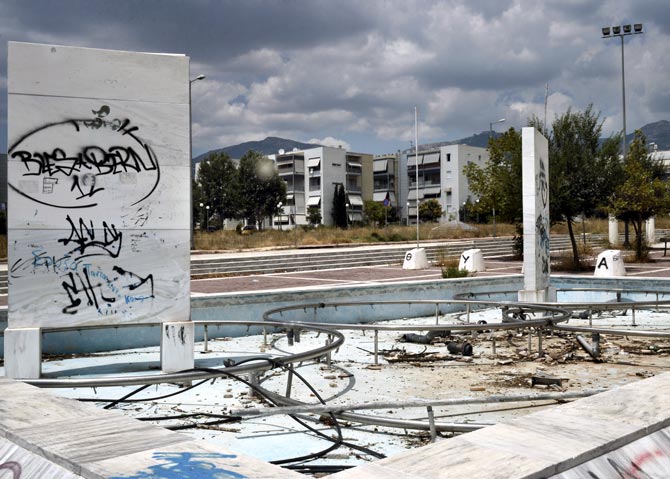 The abandoned Olympic Village built for the 2004 Olympic Games in Athens