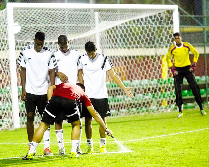 A referee used vanishing spray (This image is used for representational purposes)