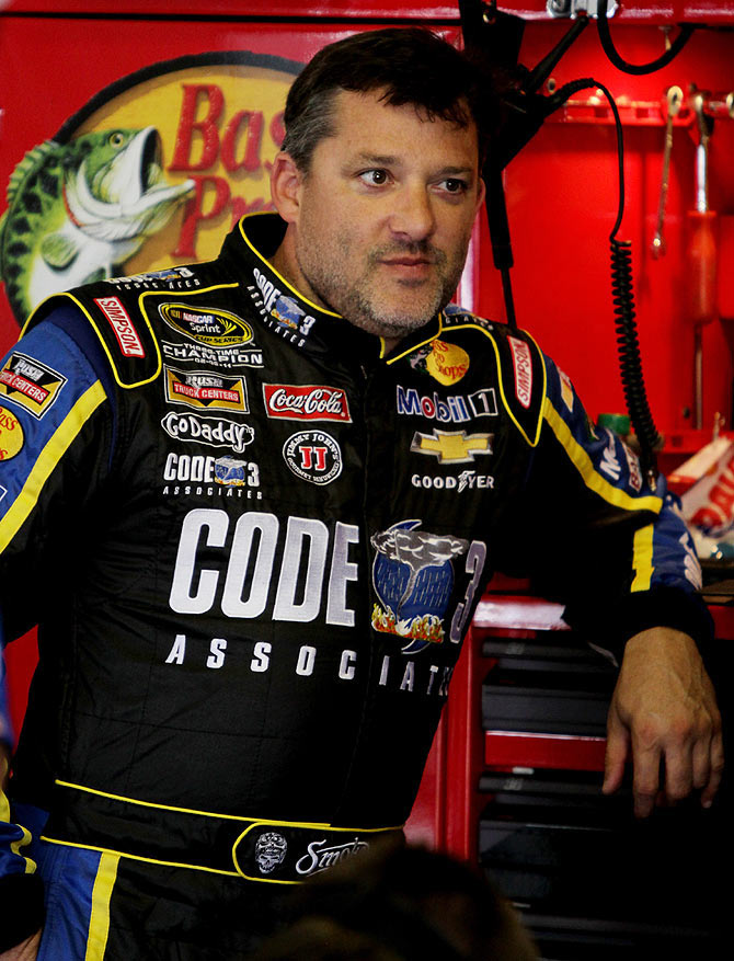 Tony Stewart, driver of the #14 Code 3 / Mobil 1 Chevrolet