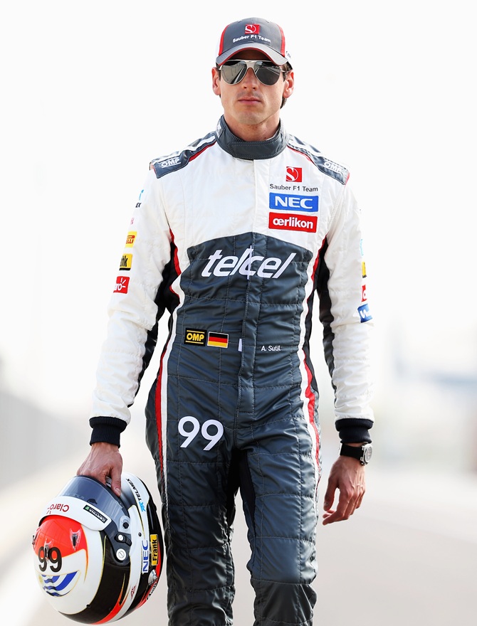 Adrian Sutil of Germany and Sauber F1 poses for a photograph