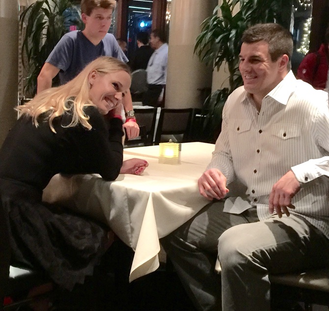 Ryan Kerrigan, right, with, Caroline Wozniacki