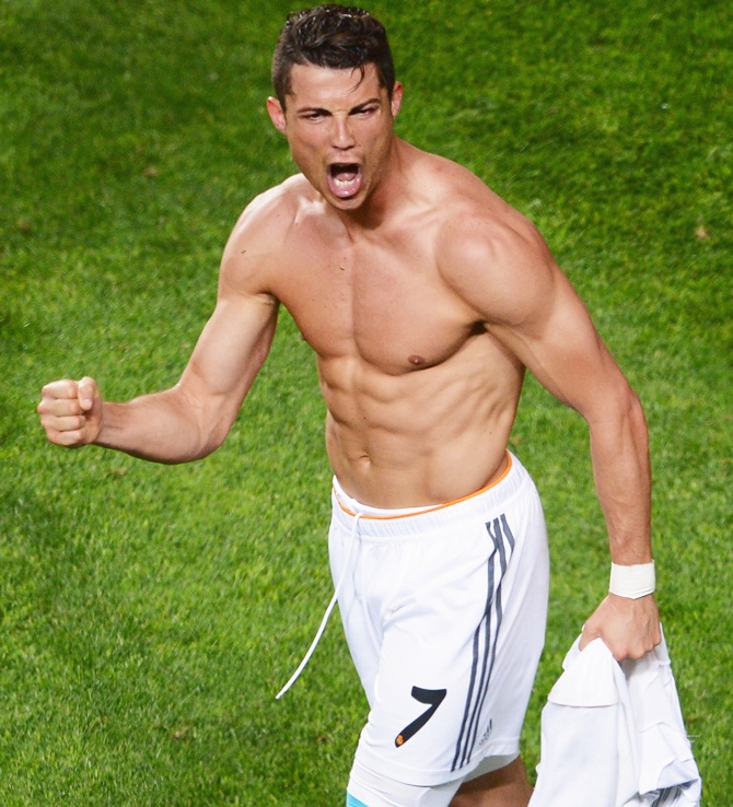 Cristiano Ronaldo of Real Madrid celebrates