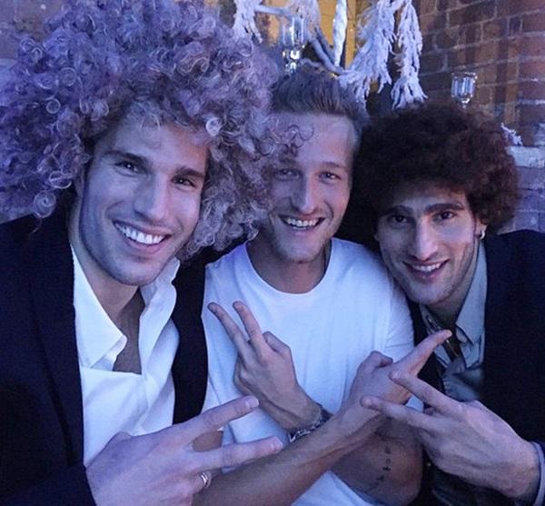 Robin van Persie with Marouane Fellaini