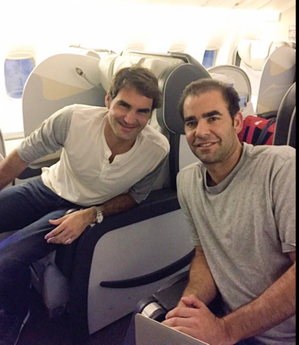 Roger Federer with Pete Sampras