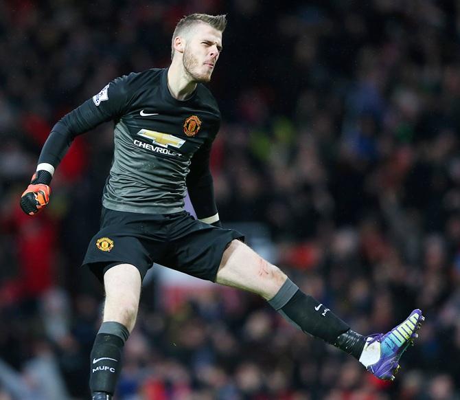 David De Gea of Manchester United celebrates