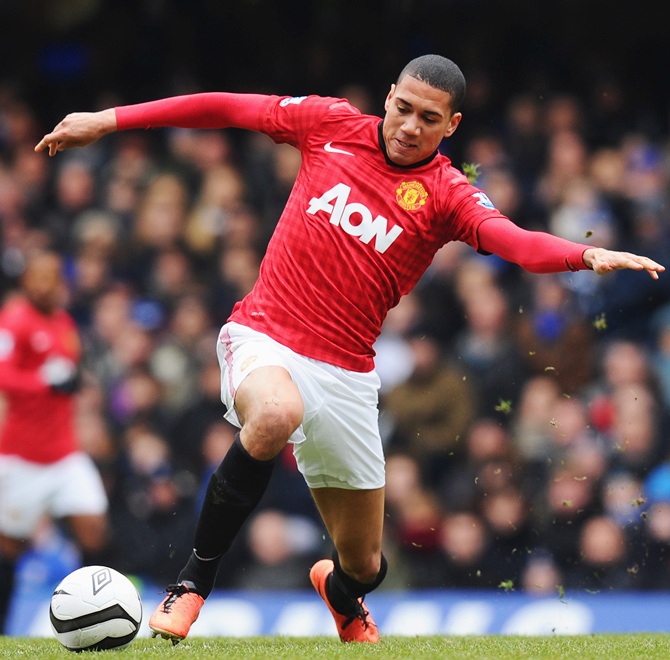 Chris Smalling of Manchester United in action