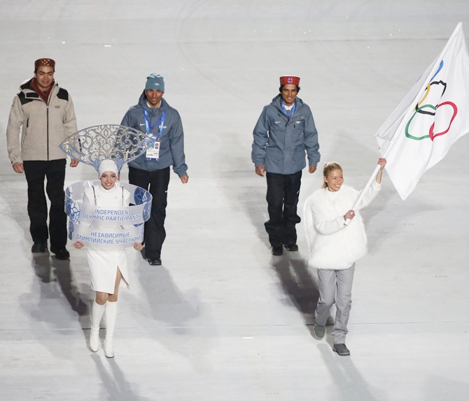 India's Independent Olympic participants' during the opening ceremony